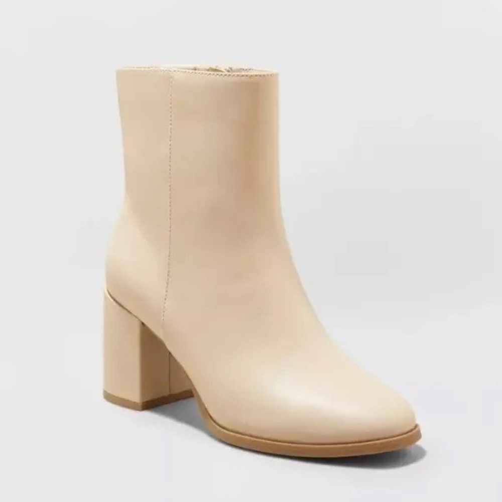 A new day tan block heeled boots